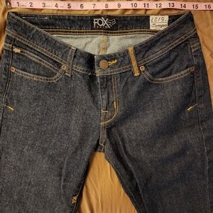 Fox Denim women's sweeper skinny flare dark jeans size 5